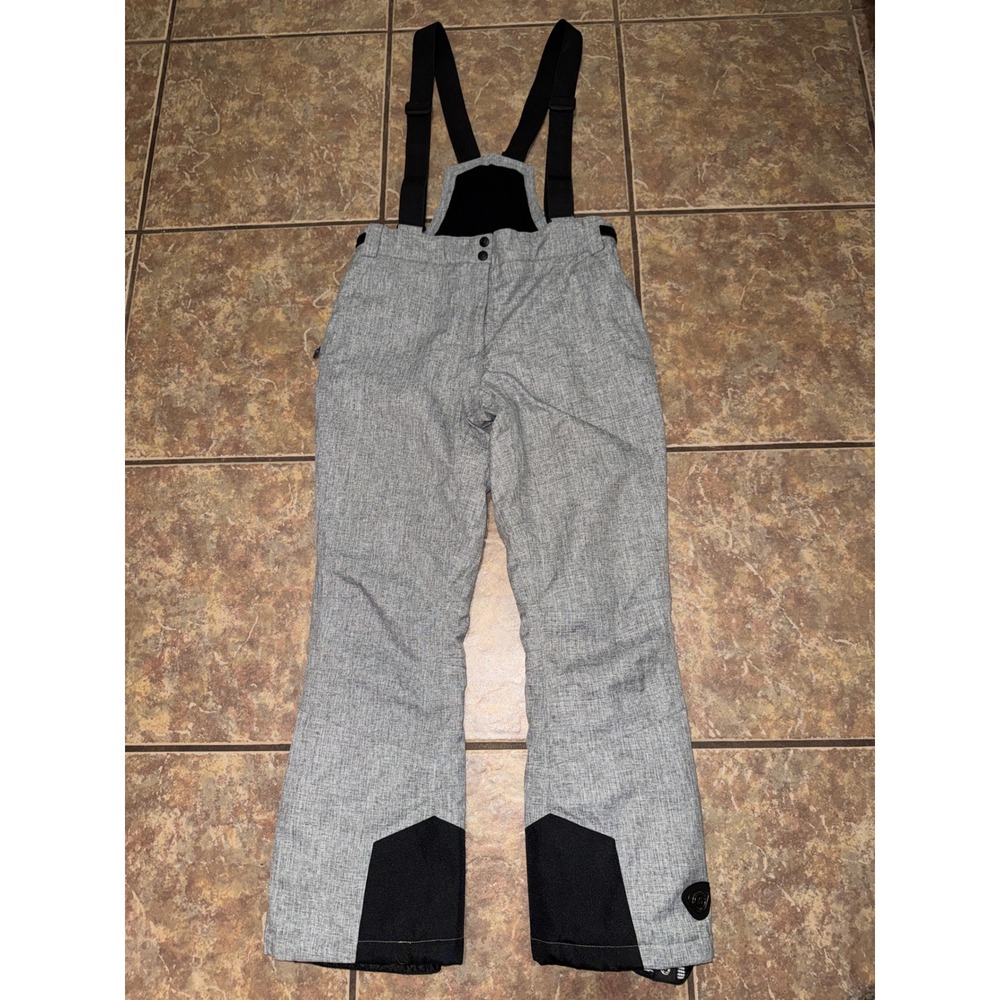 Killtec Womens Grey Heather Ski Pants Snow Bibs Suspenders Size 8 Winter Snow
